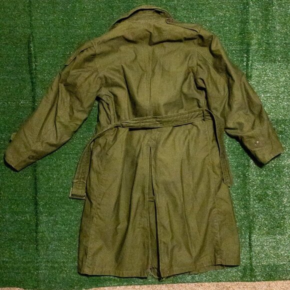 VINTAGE US ARMY OG-107 OVERCOAT MENS MILITARY JACKET HUNTER GREEN SIZE MEDIUM - Picture 8 of 9